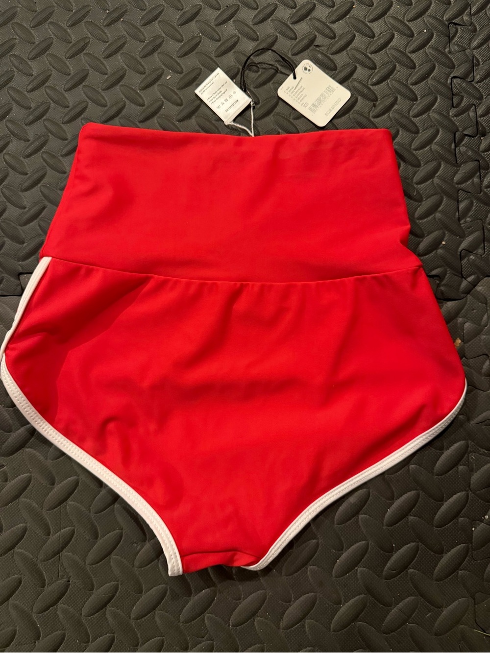 NEW Salt Gypsy High Waisted Betty Boyshort Surf Swim Bottoms Free People Red XS - Picture 3 of 11